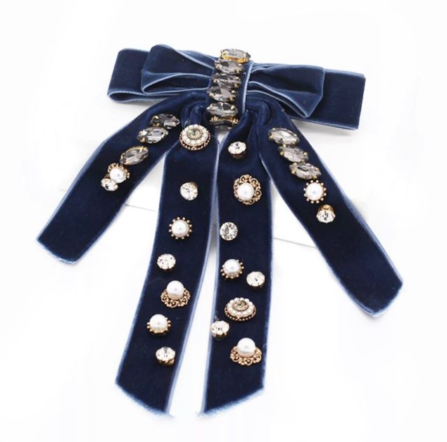 Vada velvet embellished bow