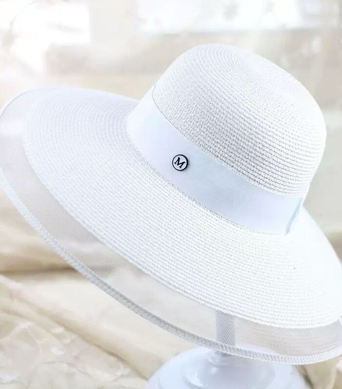 Big White M' Hat