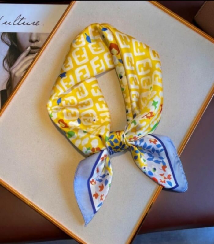 Yellow F Square Scarf