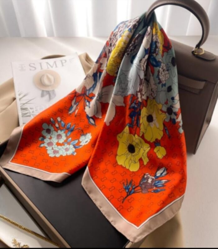 G Flower Square Scarf