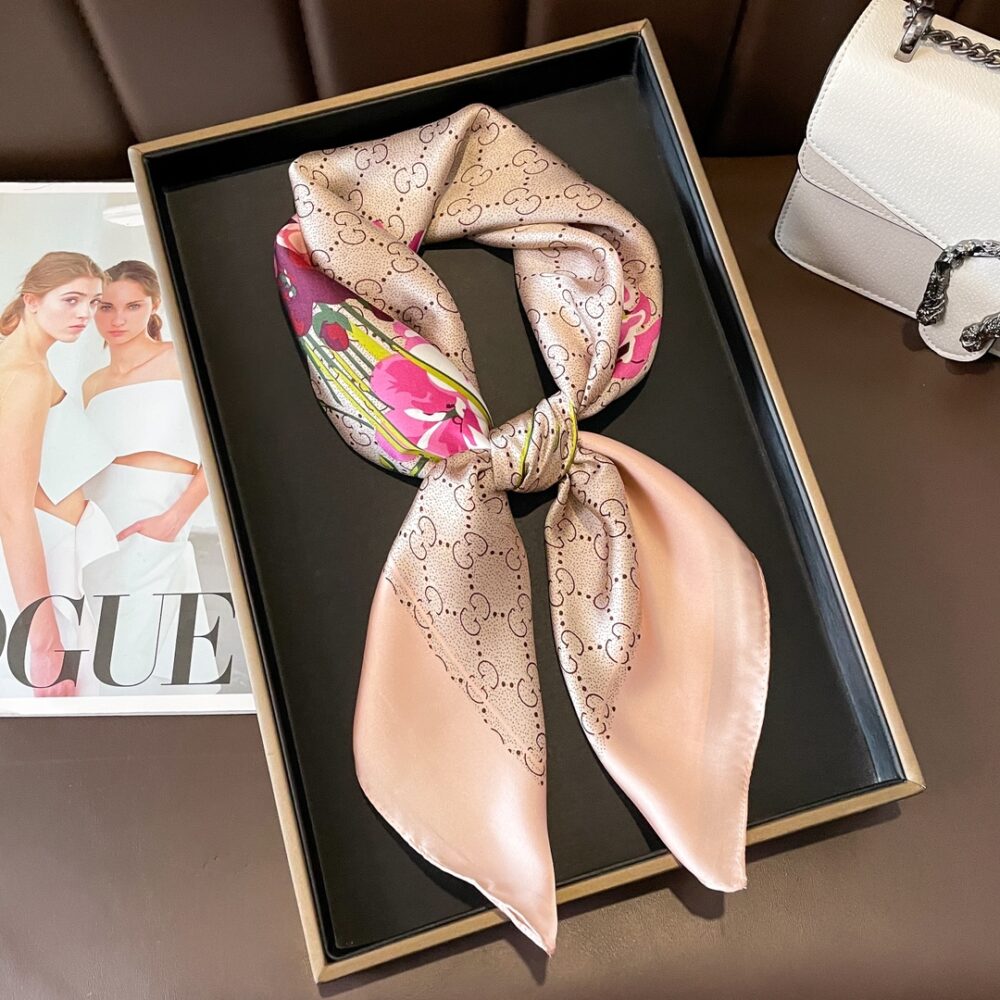 Pink G Square Scarf – Image 3