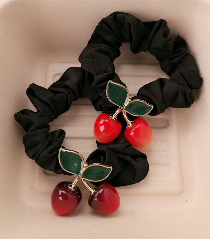 Cerises Hair ties (02 pièces)