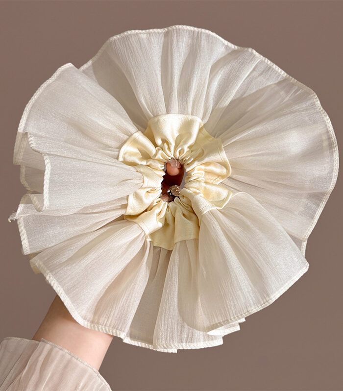 Fleur chouchou de cheveux multicouche