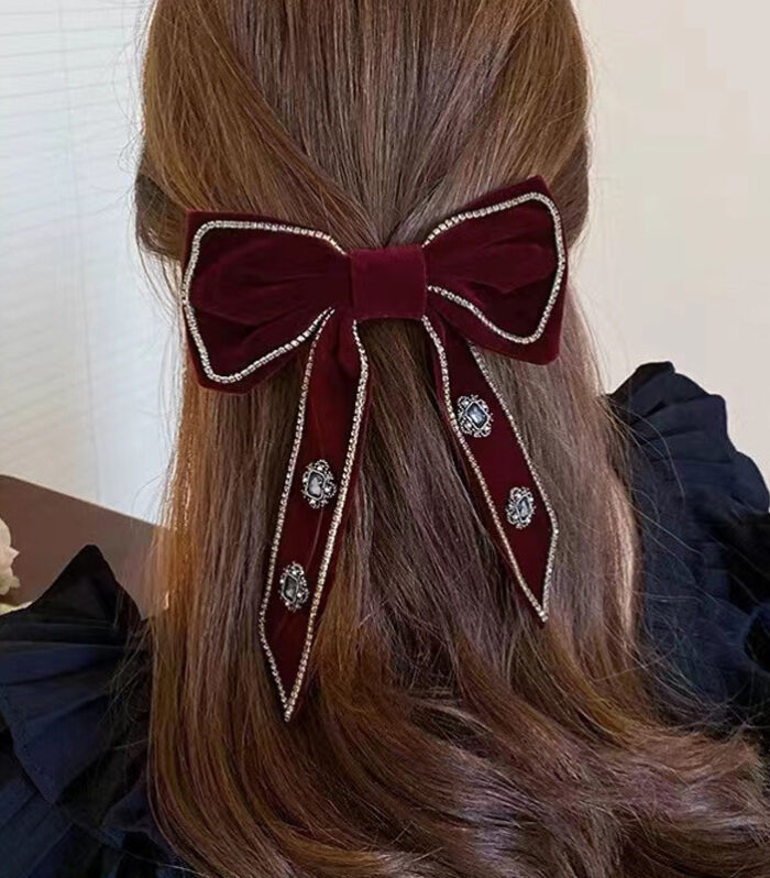 Hair Bow Velours Royale